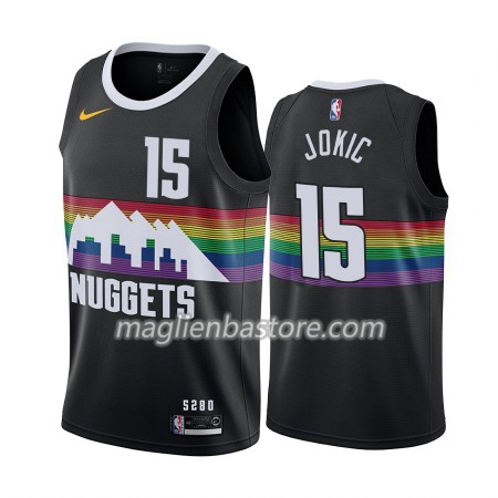 Maglia NBA Denver Nuggets Nikola Jokic 15 Nike 2019-20 City Edition Swingman - Uomo